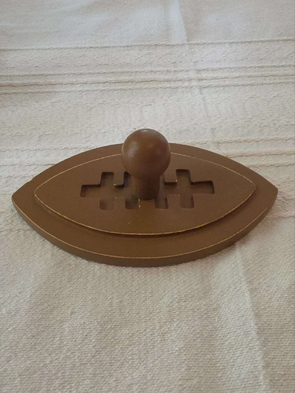 Vintage Decorative Wood Wall Hook Set - White, Brown & Tan